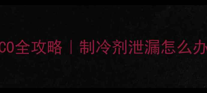 图片 📌Carrier中央空调故障代码CO全攻略｜制冷剂泄漏怎么办？新手必看维修指南🔧❄️1