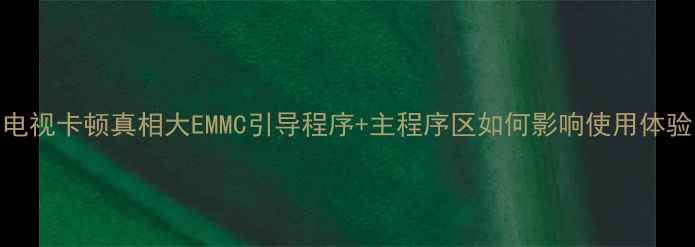 图片 📌电视卡顿真相大EMMC引导程序+主程序区如何影响使用体验？