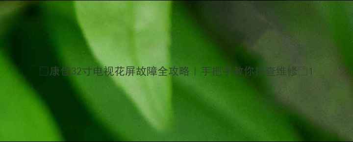 图片 📺康佳32寸电视花屏故障全攻略｜手把手教你排查维修🔧1