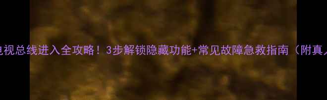 图片 🔥乐华电视总线进入全攻略！3步解锁隐藏功能+常见故障急救指南（附真人演示）