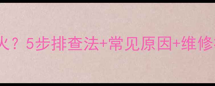 图片 🔥壁挂炉E2故障不点火？5步排查法+常见原因+维修视频教程（附图）🔥1