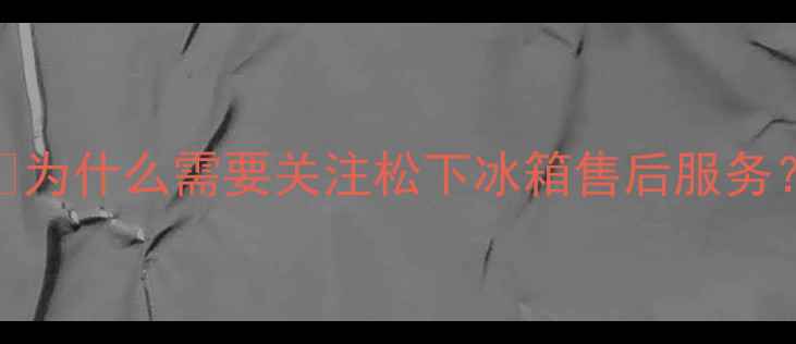 图片 🔧为什么需要关注松下冰箱售后服务？