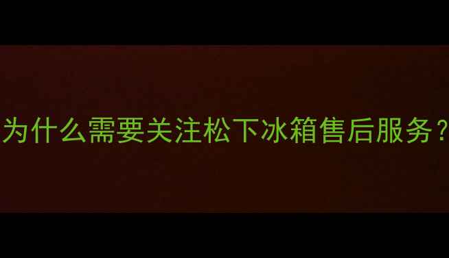 图片 🔧为什么需要关注松下冰箱售后服务？1