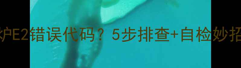 图片 🔧博世壁挂炉E2错误代码？5步排查+自检妙招，速看！🔥